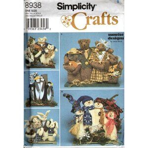 Simplicity Crafts 8938 Decorative 17 Inch Families Uncut Sewing Pattern 1999